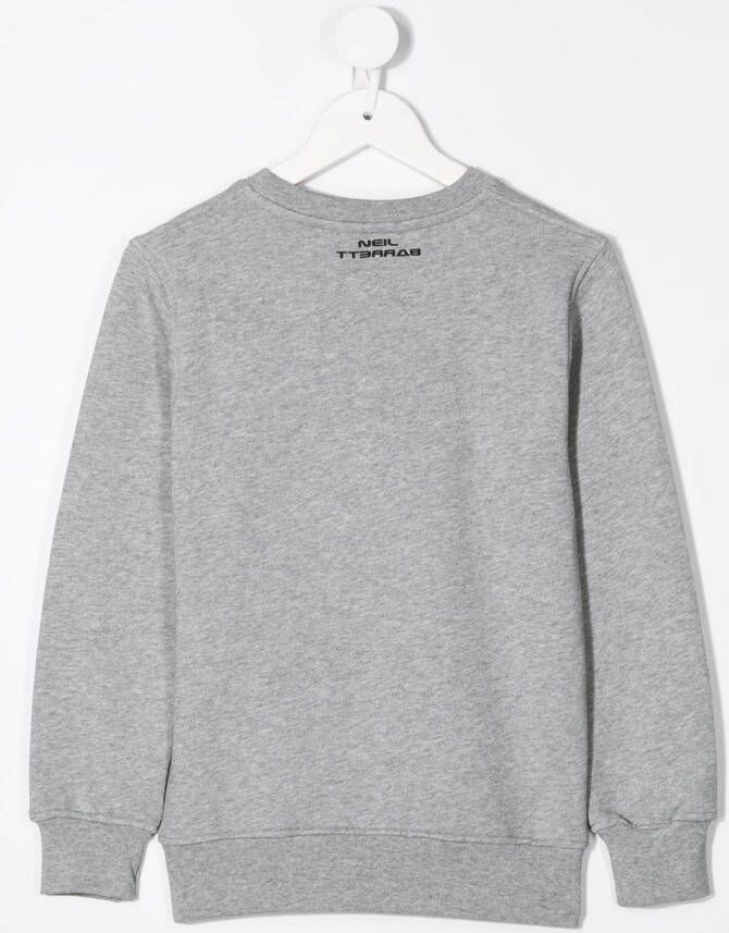 Neil Barrett Kids Sweater met bliksemflitsprint Grijs