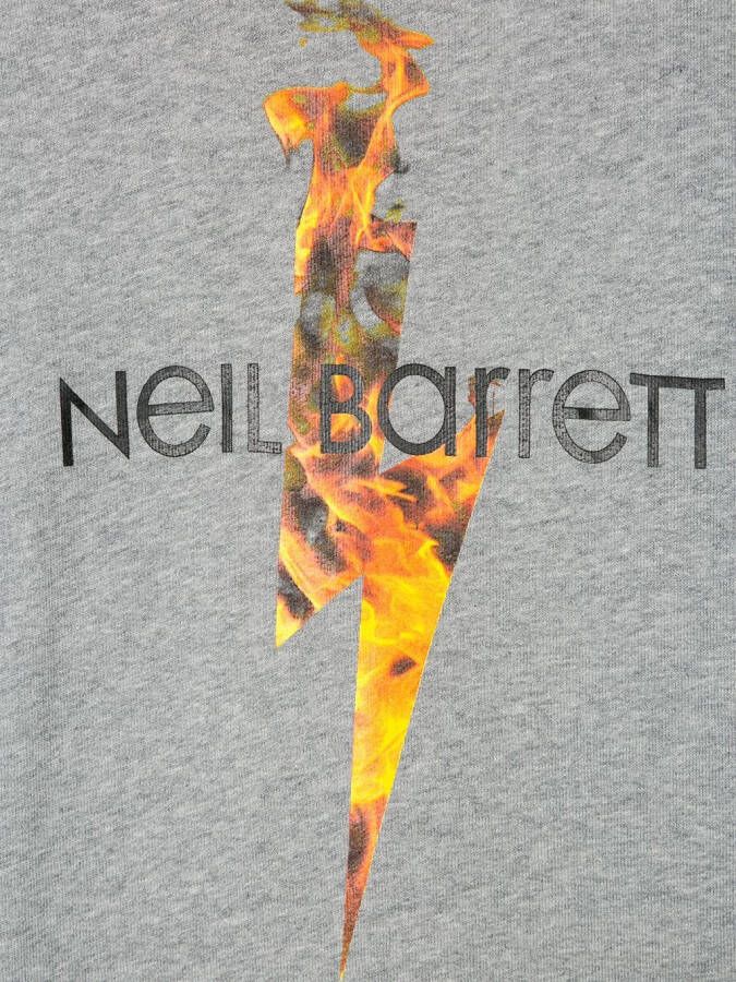 Neil Barrett Kids Sweater met bliksemflitsprint Grijs