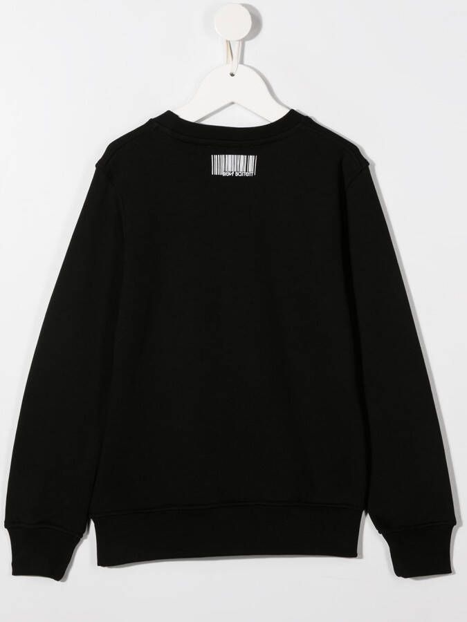 Neil Barrett Kids Sweater met logoprint Zwart