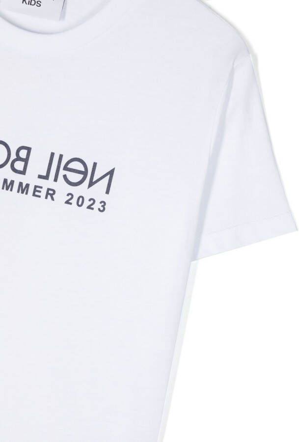 Neil Barrett Kids T-shirt met logoprint Wit