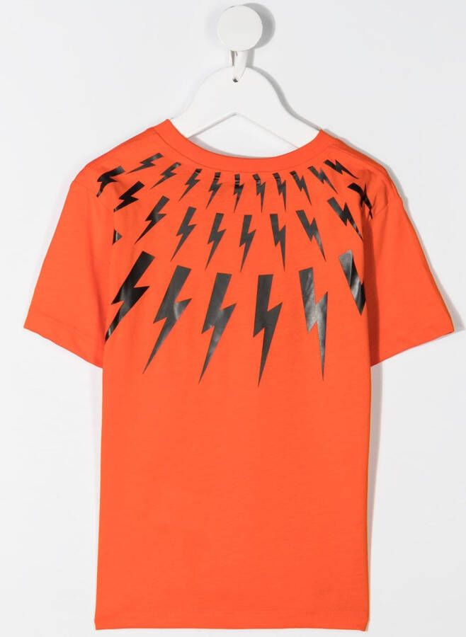 Neil Barrett Kids T-shirt met print Oranje
