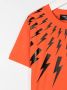 Neil Barrett Kids T-shirt met print Oranje - Thumbnail 3