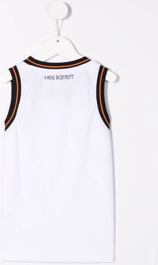 Neil Barrett Kids Tanktop met logoprint Wit