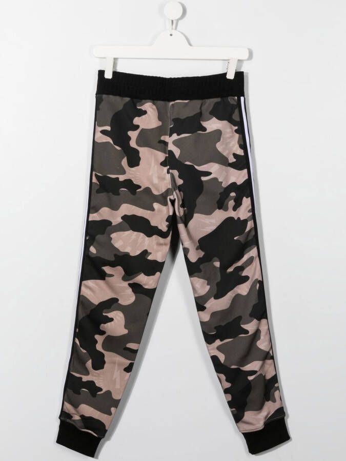 Neil Barrett Kids Trainingsbroek met camouflageprint Beige