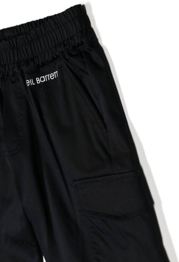 Neil Barrett Kids Trainingsshorts met logoprint Blauw