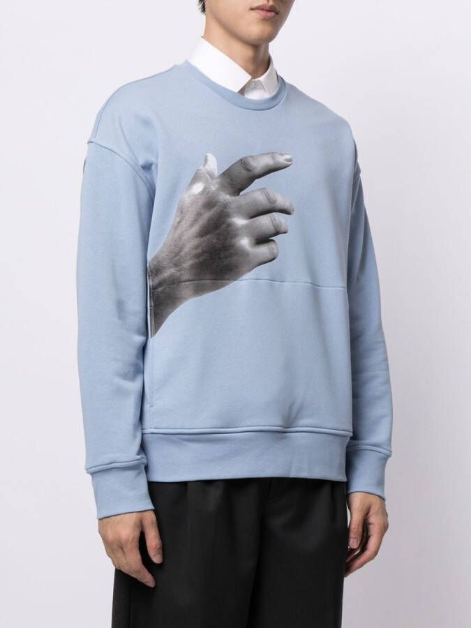 Neil Barrett Sweater met print Blauw