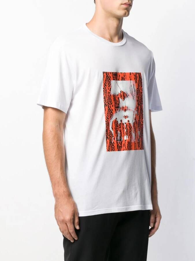Neil Barrett T-shirt met contrasterende print Wit