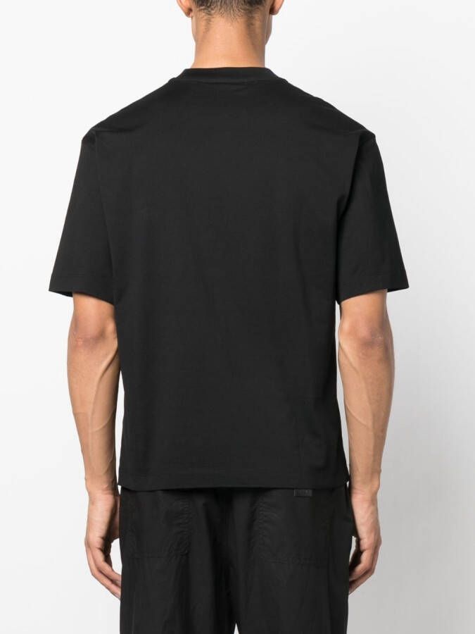 Neil Barrett T-shirt met logopatch Zwart