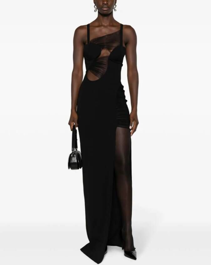 Nensi Dojaka Asymmetrische jurk Zwart