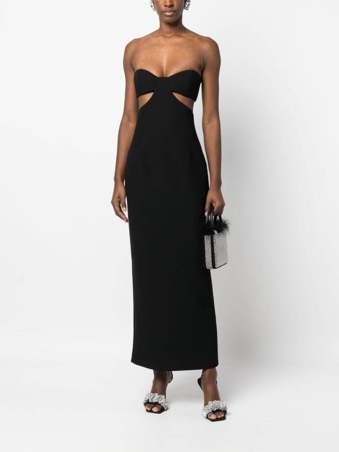 The New Arrivals Ilkyaz Ozel Uitgesneden jurk Zwart