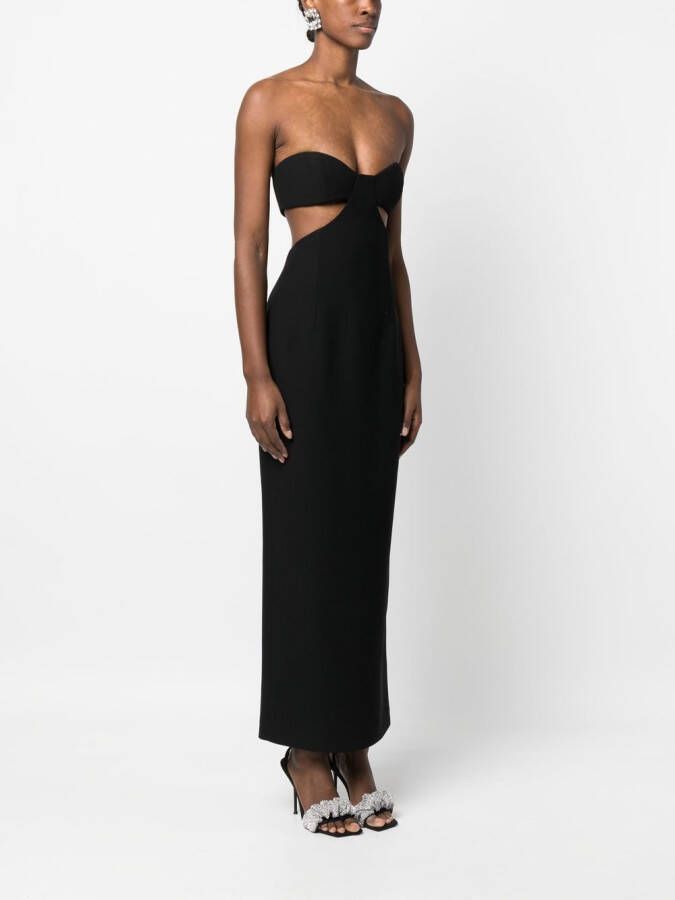 The New Arrivals Ilkyaz Ozel Uitgesneden jurk Zwart