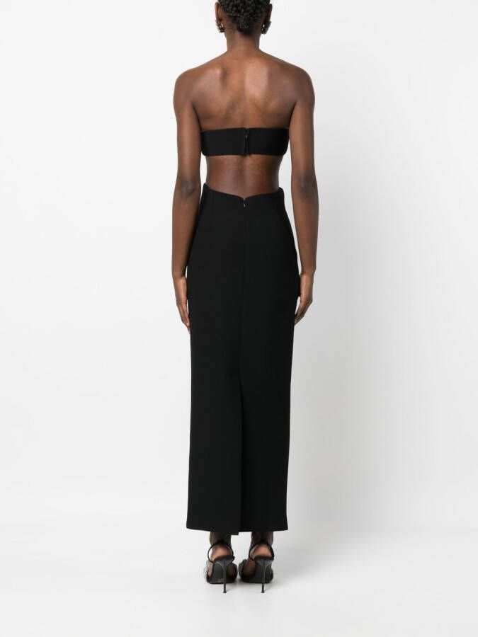 The New Arrivals Ilkyaz Ozel Uitgesneden jurk Zwart