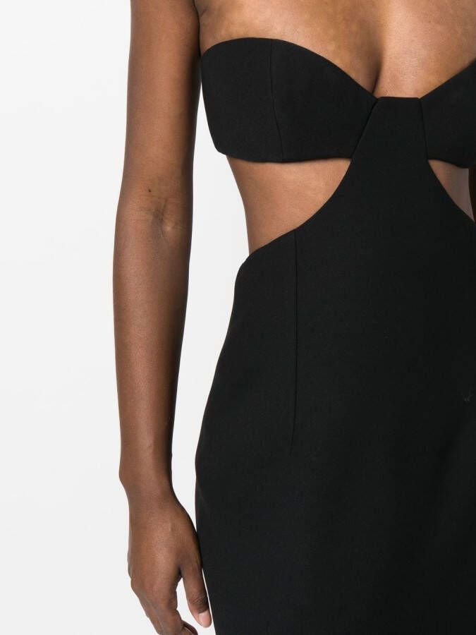 The New Arrivals Ilkyaz Ozel Uitgesneden jurk Zwart