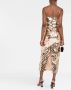 The New Arrivals Ilkyaz Ozel Jurk met print Goud - Thumbnail 3