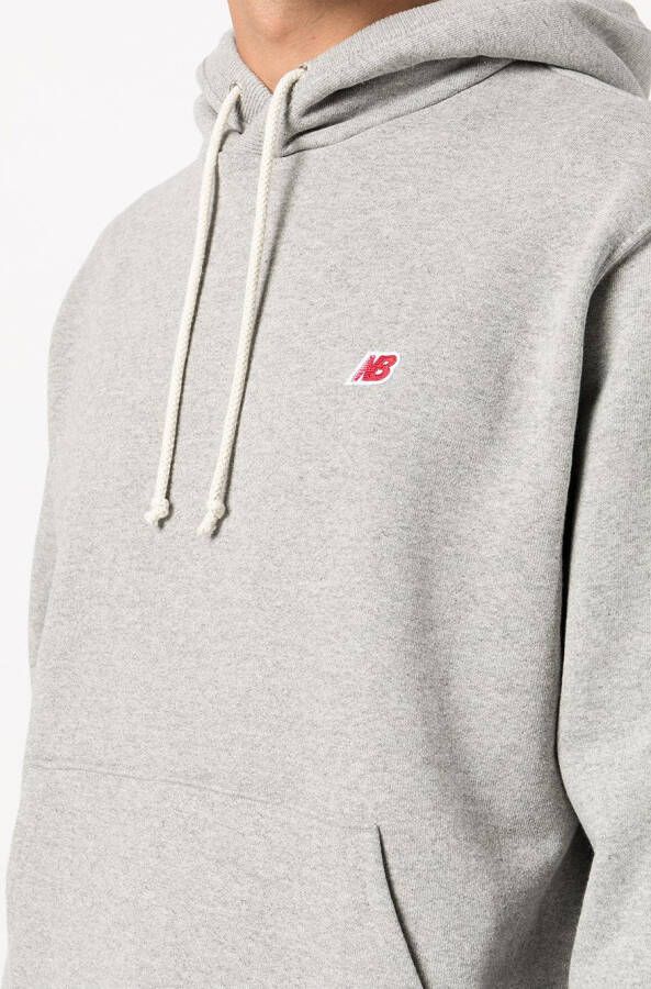 New Balance Hoodie met geborduurd logo Grijs