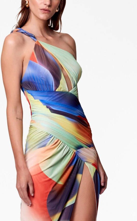 Nicholas Jurk met grafische print Blauw