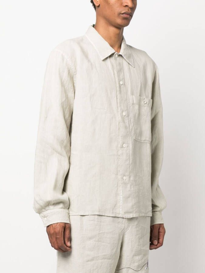 Nick Fouquet Linnen overhemd Beige