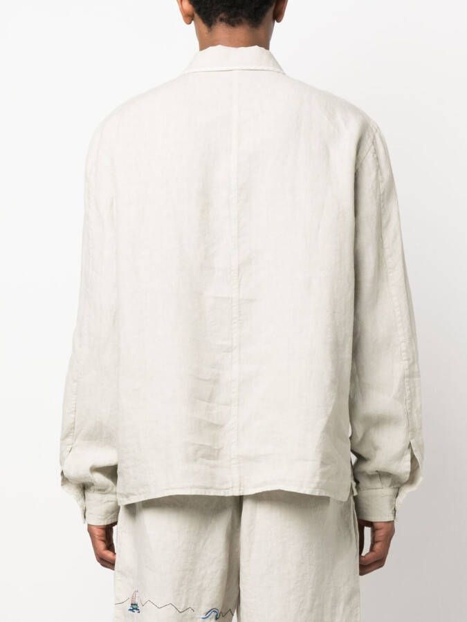 Nick Fouquet Linnen overhemd Beige