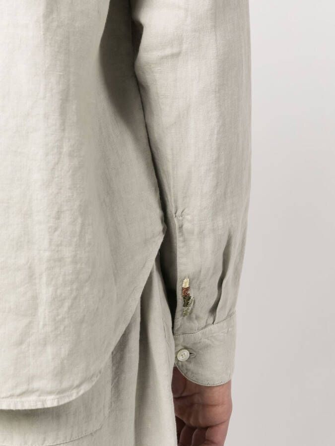 Nick Fouquet Overhemd met geborduurd detail Beige