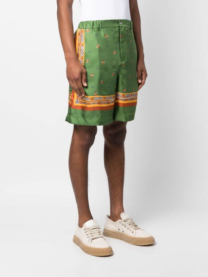 Nick Fouquet Shorts met print Groen