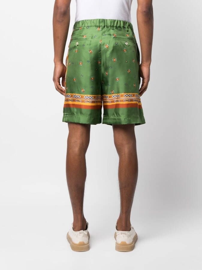 Nick Fouquet Shorts met print Groen