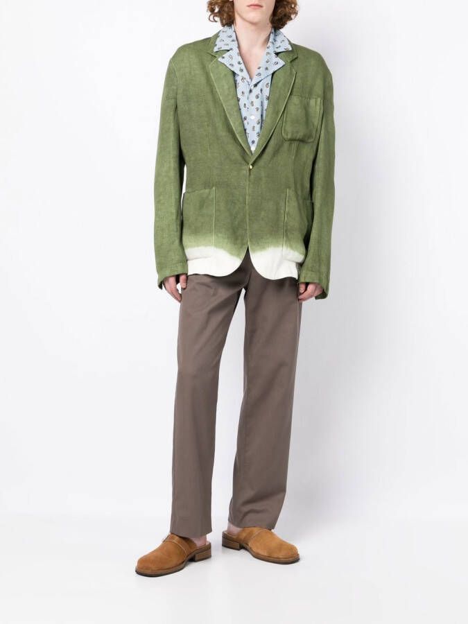 Nick Fouquet Linnen blazer Groen