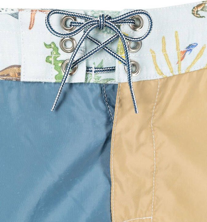 Nick Fouquet x Birdwell shorts met vlakken Blauw