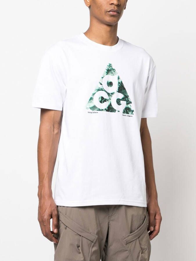 Nike T-shirt met logoprint Wit