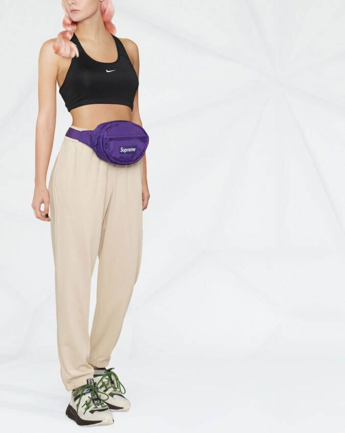 Nike Bh top met logo Zwart