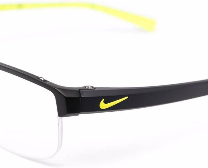 Nike Bril met rechthoekig montuur Zwart