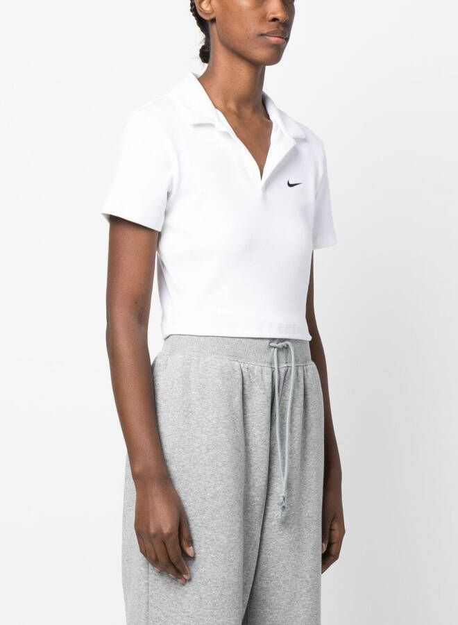 Nike Cropped poloshirt Wit