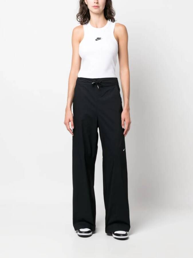 Nike Geribbelde tanktop Wit