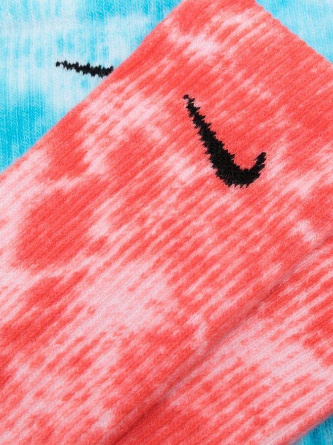 Nike Sokken met tie-dye print Rood