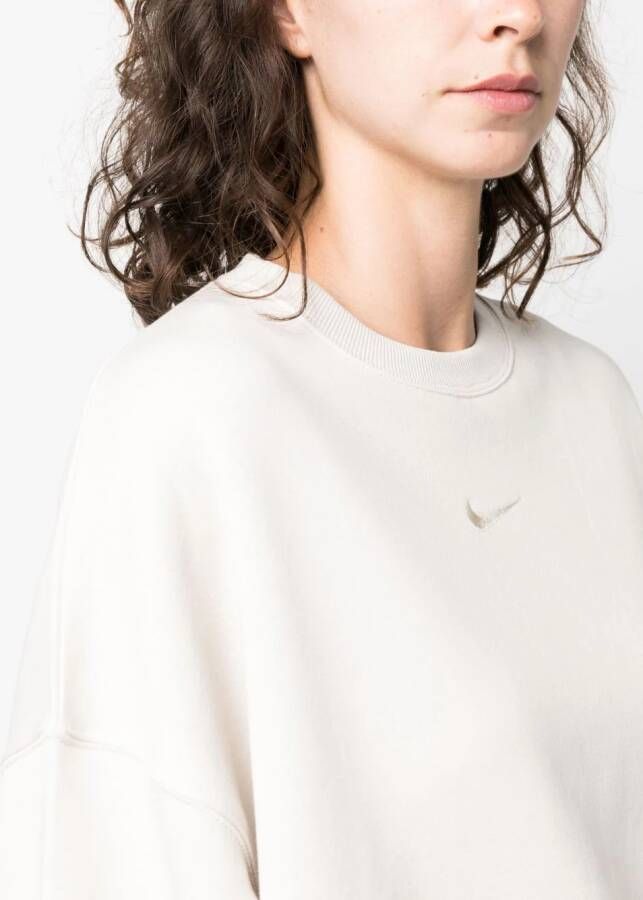 Nike Sweater met geborduurd logo Beige
