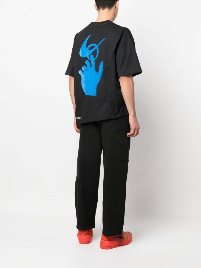 Nike X Off-White T-shirt met graffiti-print Zwart