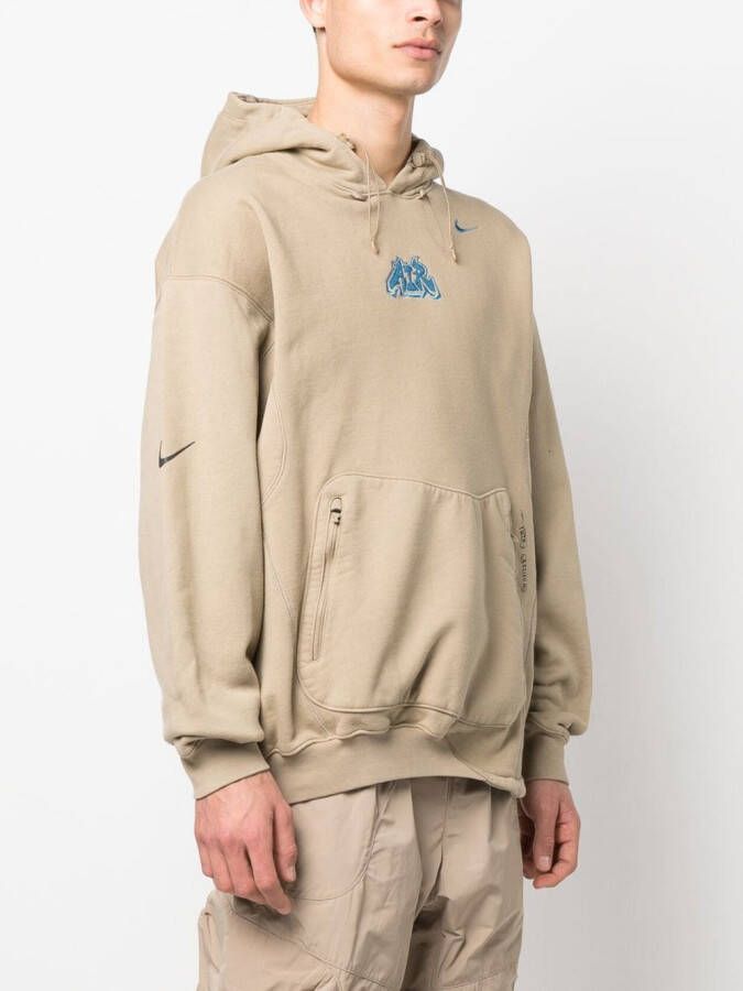 Nike X Off-White Hoodie met Swoosh-logo Beige