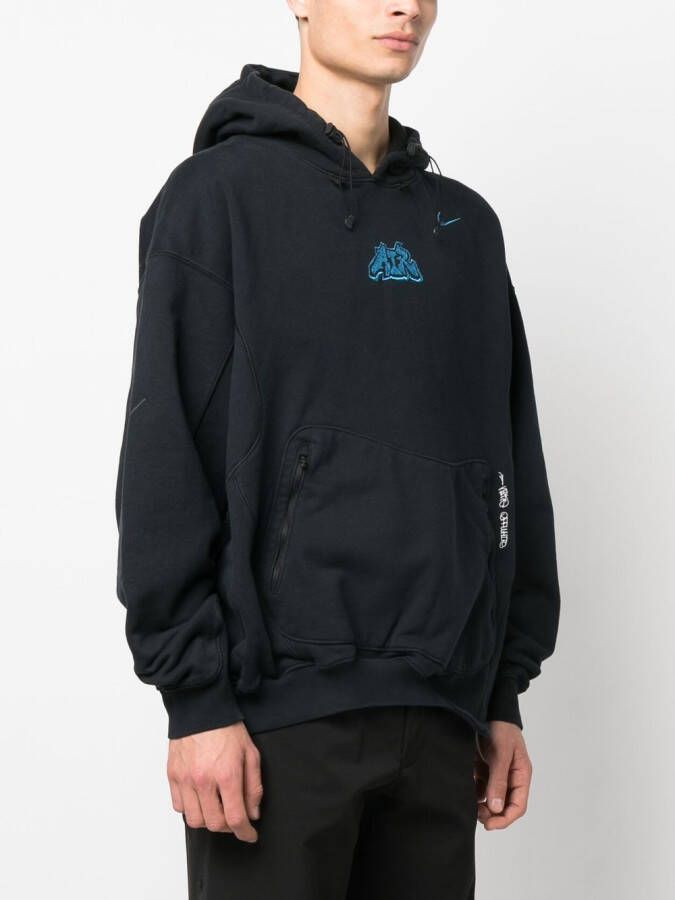 Nike X Off-White Hoodie met Swoosh-logo Zwart