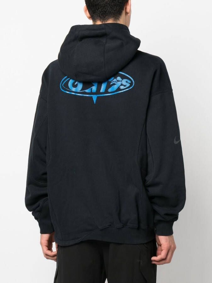 Nike X Off-White Hoodie met Swoosh-logo Zwart