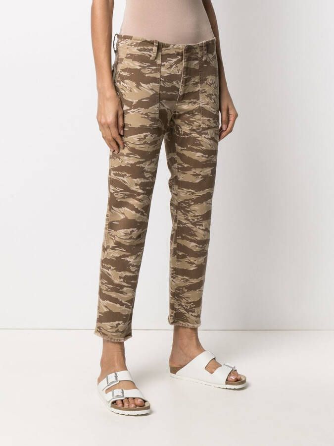 Nili Lotan Broek met camouflageprint Beige
