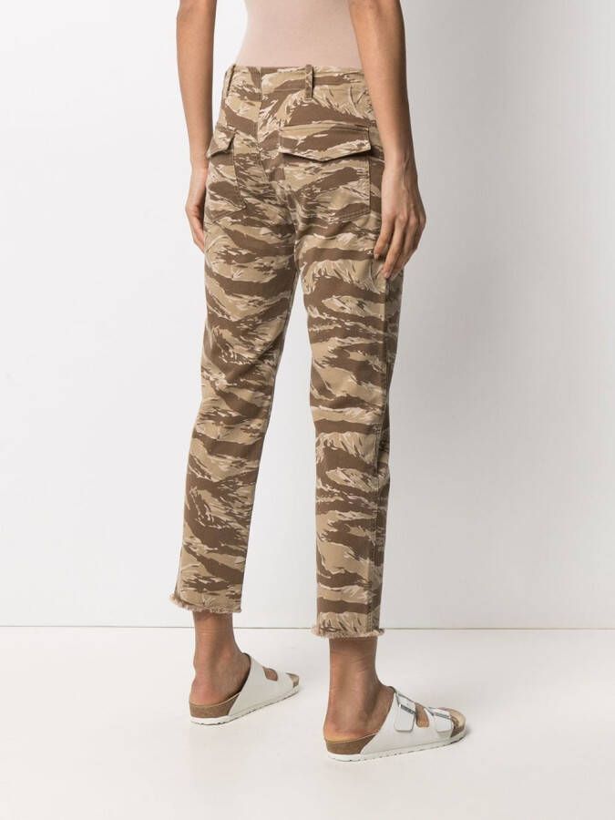 Nili Lotan Broek met camouflageprint Beige