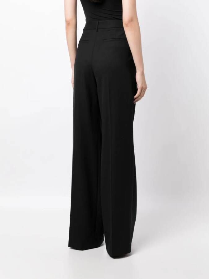 Nili Lotan Flavie pantalon met geplooid detail Zwart
