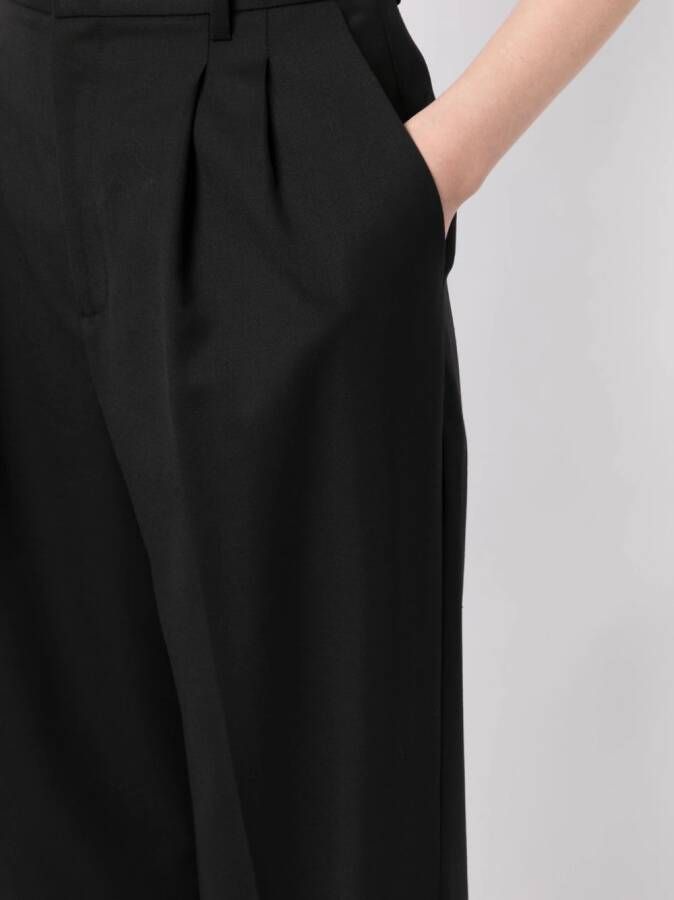 Nili Lotan Flavie pantalon met geplooid detail Zwart