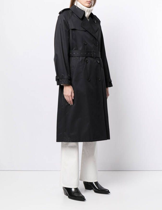 Nili Lotan Trenchcoat met dubbele rij knopen Zwart
