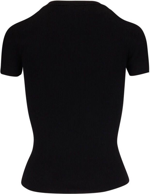 Nili Lotan T-shirt met V-hals Zwart