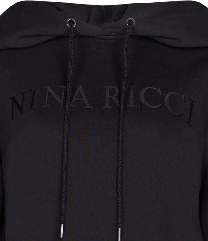 Nina Ricci Hoodie met geborduurd logo Zwart