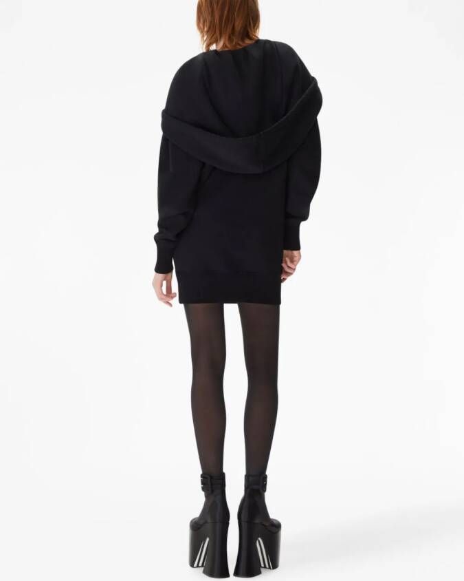 Nina Ricci Hoodiejurk met geborduurd logo Zwart