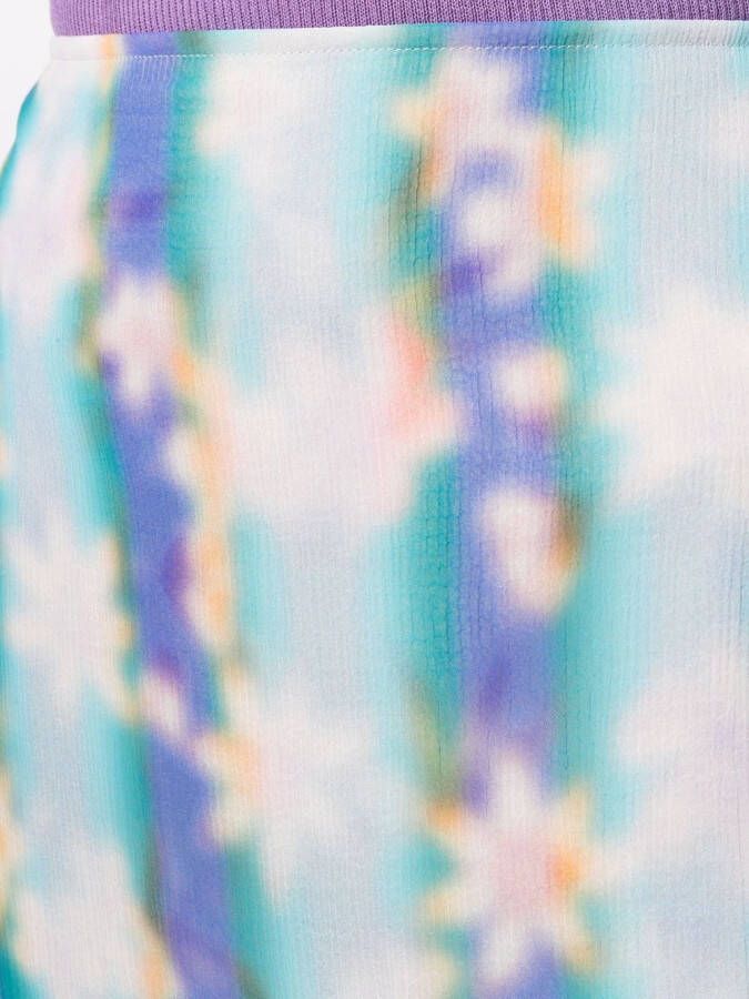 Nina Ricci Maxi-rok met bloemenprint Blauw