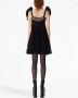 Nina Ricci Mini-jurk met bloemenkant Zwart - Thumbnail 3