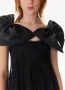 Nina Ricci Mini-jurk met bloemenkant Zwart - Thumbnail 4