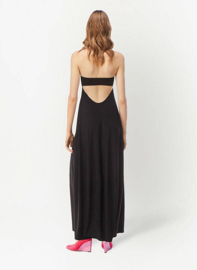 Nina Ricci Maxi-jurk met open rug Zwart